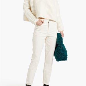 NINA HIGH RISE ANKLE CIGARETTE ECRU